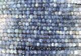 CCU1824 15 inches 4mm faceted cube mixed aquamarine beads