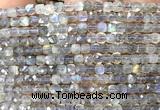 CCU1838 15 inches 4mm faceted cube labradorite beads wholesale