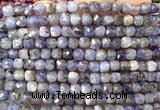 CCU1864 15 inches 4mm faceted cube tanzanite gemstone beads