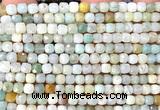 CCU1880 15 inches 4mm faceted cube colorful amazonite beads