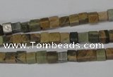 CCU20 15.5 inches 5*5mm cube serpentine jasper beads wholesale