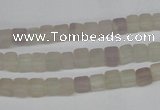 CCU22 15.5 inches 5*5mm cube rainbow fluorite beads wholesale