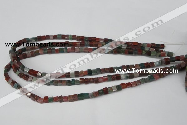 CCU26 15.5 inches 5*5mm cube Indian agate beads wholesale