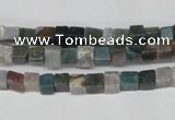 CCU27 15.5 inches 5*5mm cube Indian agate beads wholesale