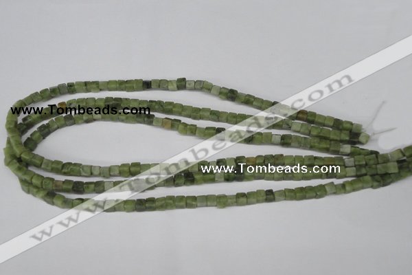 CCU28 15.5 inches 5*5mm cube Canadian jade beads wholesale