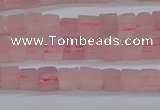 CCU300 15.5 inches 4*4mm cube rose quartz beads wholesale