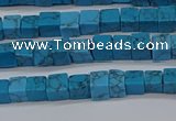 CCU303 15.5 inches 4*4mm cube imitation turquoise beads wholesale