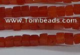 CCU305 15.5 inches 4*4mm cube red agate beads wholesale