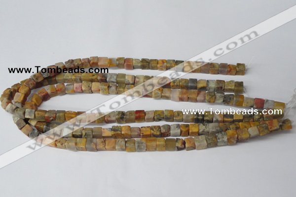 CCU42 15.5 inches 6*6mm cube agate gemstone beads wholesale