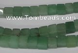 CCU44 15.5 inches 6*6mm cube green aventurine beads wholesale