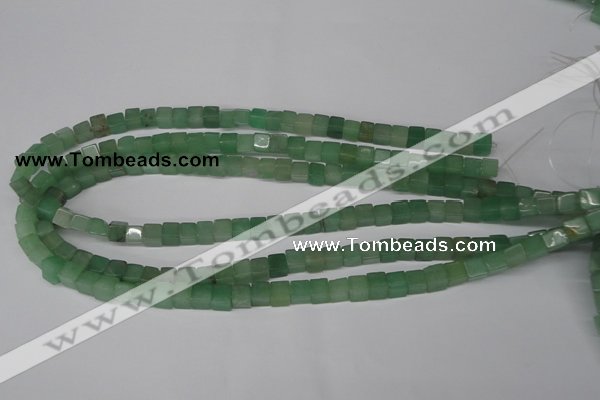 CCU44 15.5 inches 6*6mm cube green aventurine beads wholesale