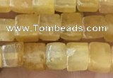 CCU451 15.5 inches 4*4mm cube yellow aventurine beads wholesale