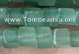 CCU452 15.5 inches 4*4mm cube green aventurine beads wholesale