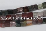 CCU46 15.5 inches 6*6mm cube Indian agate beads wholesale