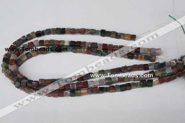 CCU46 15.5 inches 6*6mm cube Indian agate beads wholesale