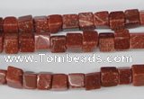CCU48 15.5 inches 6*6mm cube goldstone beads wholesale
