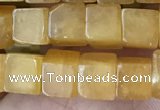 CCU481 15.5 inches 6*6mm cube yellow aventurine beads wholesale