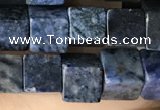 CCU488 15.5 inches 6*6mm cube blue dumortierite beads wholesale