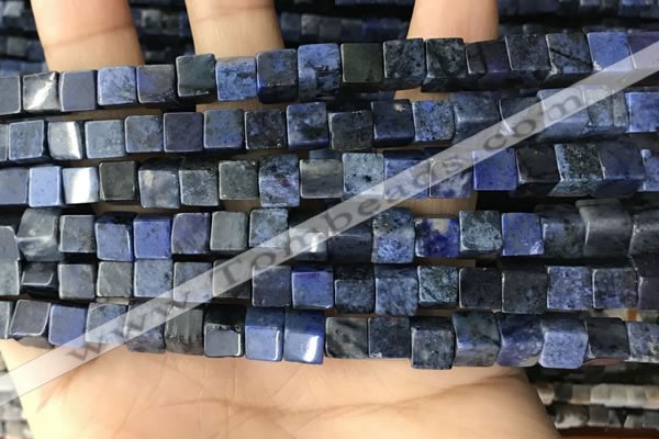 CCU488 15.5 inches 6*6mm cube blue dumortierite beads wholesale