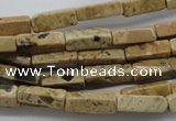 CCU501 15.5 inches 4*13mm cuboid desert jasper beads wholesale