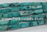 CCU510 15.5 inches 4*13mm cuboid sesame jasper beads wholesale