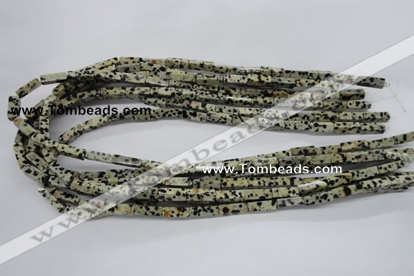 CCU511 15.5 inches 4*13mm cuboid dalmatian jasper beads wholesale