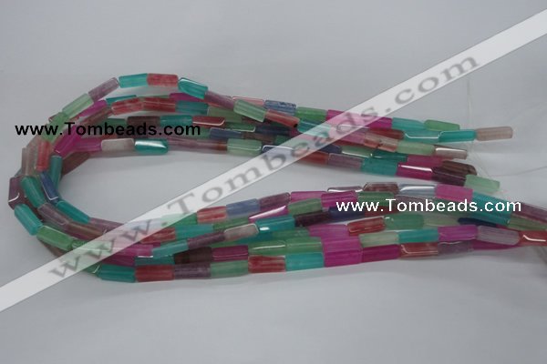CCU515 15.5 inches 4*13mm cuboid mixed quartz beads wholesale