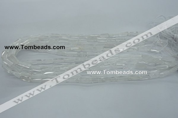 CCU516 15.5 inches 4*13mm cuboid white crystal beads wholesale