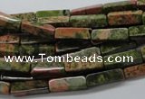 CCU517 15.5 inches 4*13mm cuboid unakite gemstone beads wholesale