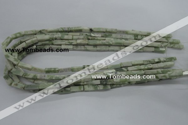 CCU519 15.5 inches 4*13mm cuboid peace stone beads wholesale