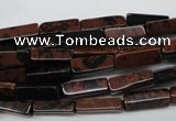 CCU523 15.5 inches 4*13mm cuboid mahogany obsidian beads wholesale