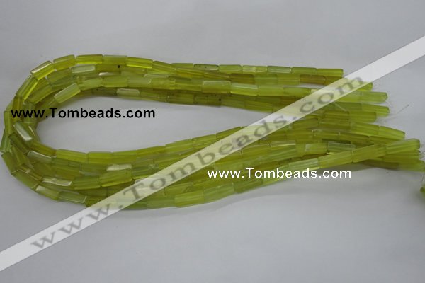 CCU525 15.5 inches 4*13mm cuboid olive jade beads wholesale