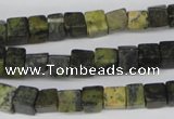 CCU54 15.5 inches 6*6mm cube yellow turquoise beads wholesale