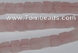 CCU56 15.5 inches 6*6mm cube rose quartz beads wholesale