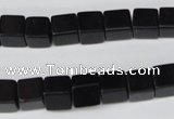 CCU60 15.5 inches 8*8mm cube black agate beads wholesale