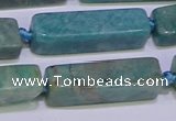 CCU615 15.5 inches 8*20mm - 10*30mm cuboid amazonite beads