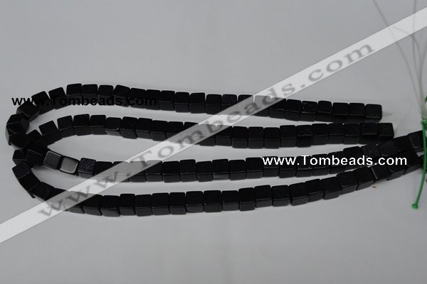 CCU66 15.5 inches 8*8mm cube blue goldstone beads wholesale