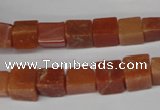 CCU68 15.5 inches 8*8mm cube red aventurine beads wholesale
