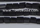CCU700 15.5 inches 4*6mm cuboid black stone beads wholesale