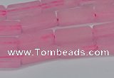 CCU711 15.5 inches 4*13mm cuboid rose quartz beads wholesale