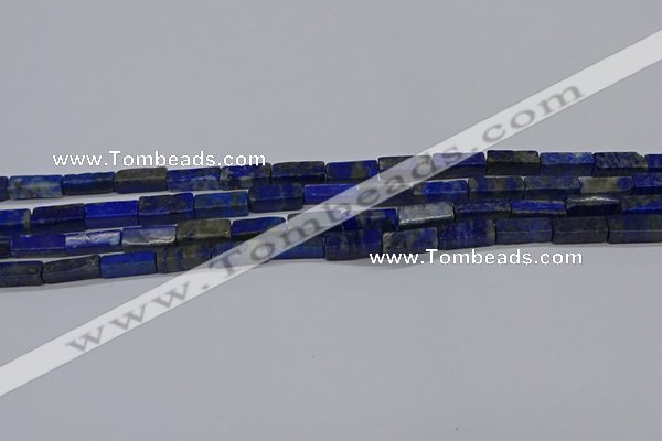 CCU721 15.5 inches 4*13mm cuboid lapis lazuli beads wholesale