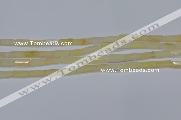 CCU730 15.5 inches 4*13mm cuboid yellow jade beads wholesale