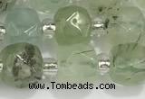 CCU757 15 inches 8*8mm faceted cube green rutilated quartz beads