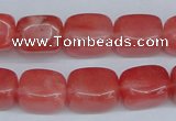 CCY152 15.5 inches 11*15mm cuboid cherry quartz beads wholesale