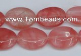 CCY158 15.5 inches 15*20mm oval cherry quartz beads wholesale