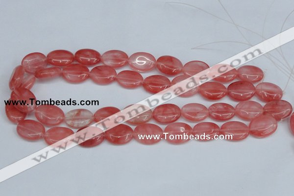 CCY158 15.5 inches 15*20mm oval cherry quartz beads wholesale