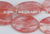 CCY159 15.5 inches 20*30mm oval cherry quartz beads wholesale