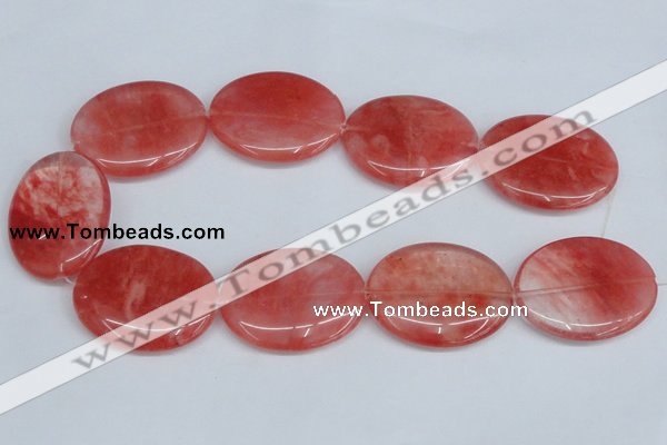 CCY161 15.5 inches 35*45mm oval cherry quartz beads wholesale