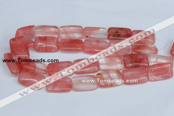 CCY162 15.5 inches 20*30mm rectangle cherry quartz beads wholesale