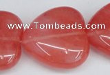 CCY164 15.5 inches 30*30mm heart cherry quartz beads wholesale